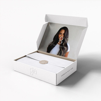 Boîte d'expédition personnalisée en carton ondulé rigide avec doublure violette gaufrée pour l'emballage de crèmes pour le visage, vente en gros de produits de beauté