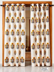 Premium Quality Hand Block Printed Duck Cotton Curtains for Bedroom Living Room Window Decoration Available At Wholesale Price - Product Image 5