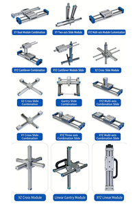 Module linéaire CNC haute vitesse à servomoteur <span class=keywords><strong>XYZ</strong></span> 3 axes, robot portique à profil <span class=keywords><strong>en</strong></span> aluminium, plateau linéaire entraîné par courroie avec chaîne de guidage - Product Image 6