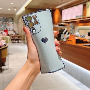 Funda blanda de silicona chapada en TPU con corazón de amor para <span class=keywords><strong>Samsung</strong></span> <span class=keywords><strong>Galaxy</strong></span> S22 Ultra S21 S20 FE A52 <span class=keywords><strong>A53</strong></span> S22 S21 <span class=keywords><strong>Plus</strong></span> A13 5G A12 - Product Image 5