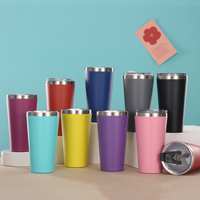 Vaso Térmico de Doble Pared con Impresión Personalizada, Vaso de Viaje de Acero Inoxidable Aislado de 16 oz con Pajita para Fiestas