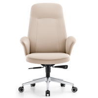 Chaise de bureau de direction ergonomique de haute qualité au design traditionnel, pivotante, inclinable, réglable en hauteur, confortable, en cuir PU