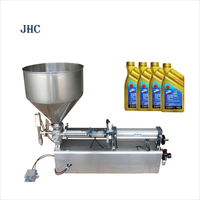 Machine de remplissage semi-automatique pneumatique à tête unique pour pâtes, sauces, confitures, jus, miel, crèmes en bouteilles en verre, garantie 1 an