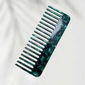 Grande Brosse Démêlante à Dents Larges en Acétate de 4 mm d'Épaisseur, Ionique et Antistatique, Personnalisable avec Logo, pour Salon et Soins Capillaires à <span class=keywords><strong>Domicile</strong></span> - Product Image 4