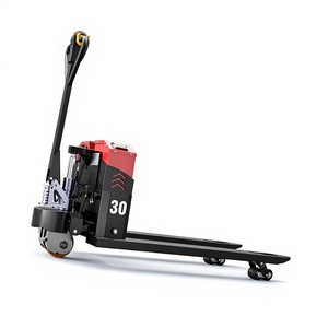 Transpalette électrique, capacité de charge 3 tonnes, moteur DC, utilisation en intérieur, équipement d'usine de fabrication, longueur de la fourche 1220 mm - Product Image 1