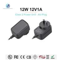 Adaptateur secteur 12V 1A 9W AC/DC avec prises multiples (EU/UK/AU/US), alimentation à découpage certifiée CE pour équipements domestiques et vidéosurveillance