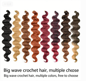 WholesaleAnna Ocean Body Wave Bulk Hair Silky Bounce Extensioni per <span class=keywords><strong>capelli</strong></span> sintetici ondulati resistenti alle alte temperature per trecce all'uncinetto - Product Image 4