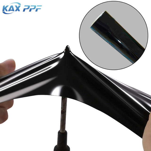 KAX PPF TPH Glossy Black PPF TPU Car Paint Protective Film Self Repair Wrapping Film Vinyl for Automotive 5ft X 50ft With 0.19mm