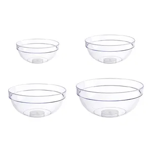 Bán buôn nhựa trong suốt Acrylic Bát Salad Trái Cây Rau trộn bát nhà hàng nhà bếp thực phẩm bát