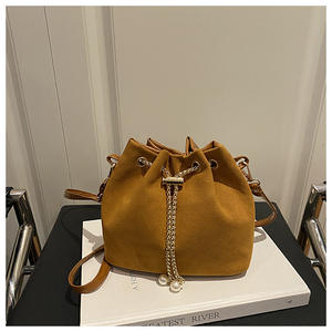 Suede Cloud Bucket <strong>Bag</strong>, 2026 Hot Selling Style, Drawstring, Large Capacity, Textured Chain <strong>Bag</strong>, Crossbody <strong>Bag</strong> <strong>for</strong> <strong>Women</strong> - Product Image 3