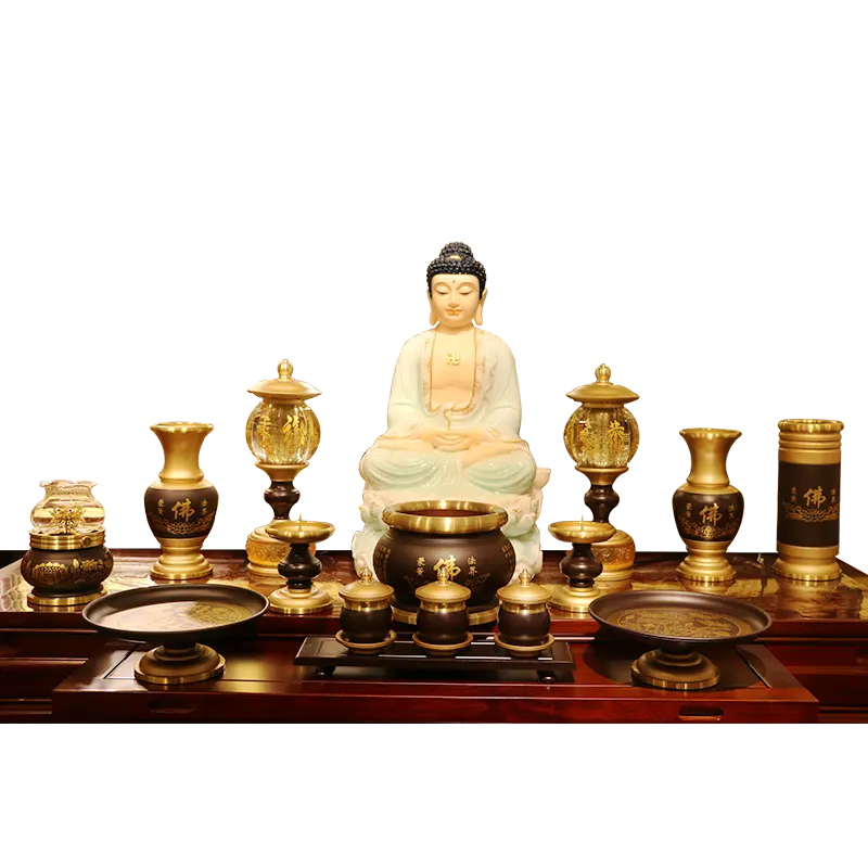 Lotus Weihrauch brenner aus reinem Kupfer für Kerzenhalter Vase Wasser aufbereitung becher Wasser versorgungs becher Buddhistisches Versorgungs set