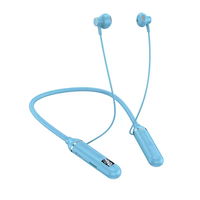 Casque tour de cou sans fil G09 BT5.2 avec affichage LED de la batterie, stéréo haute fidélité, basses profondes, pour le sport et la course, avec fente TF