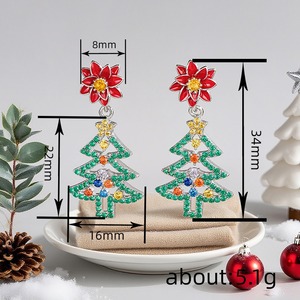 Orecchini a Forma di Albero di Natale Colorati e Traforati, Ornamenti e Regali per Feste Natalizie da Donna - Product Image 5