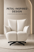 Fauteuil individuel personnalisé OEM/ODM avec revêtement en cuir pleine fleur ou en tissu, chaise de salon d'intérieur pour projets hôteliers et mobilier domestique