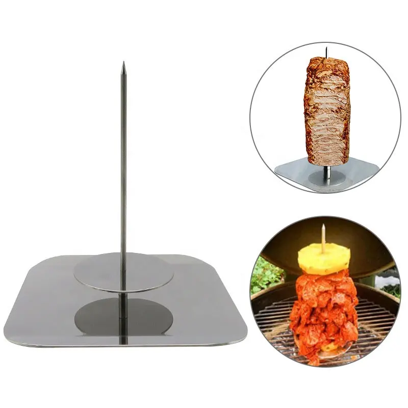 Estante de parrilla extraíble para asar carne, pincho de barbacoa, soporte de Hack/vertical para parrilla de barbacoa