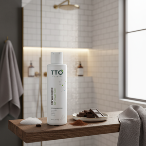 Gel Douche au Chocolat TTO Clinic 250ml Infusé à la Vitamine E et au Niacinamide, Hydratation Intense, Thérapie Hydratante, Anti-Âge, Rafraîchissant - Product Image 3