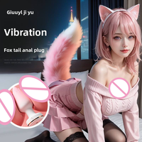 Delove APP Control Fox Tail Butt Plug avec vibrations puissantes, stimulateur anal pour le plaisir personnel des adultes, jouet de flirt