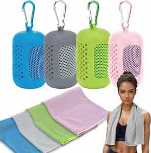 Custom Printed Polyester Quick-Dry <b>Microfiber</b> Sport Solid Color Absorbent Gym Cooling Eco-Friendly <b>Towel</b> Sublimation Technique - Product Image 1