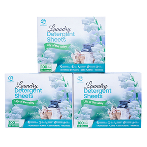 Feuilles de <span class=keywords><strong>lessive</strong></span> OEM Muguet sans plastique, hydrosolubles, écologiques pour le nettoyage domestique - Product Image 4