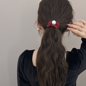 Simple perle haute élasticité <span class=keywords><strong>cheveux</strong></span> corde bande polyvalent <span class=keywords><strong>rouge</strong></span> nouvel an queue de cheval <span class=keywords><strong>cheveux</strong></span> cravate basique petit intestin <span class=keywords><strong>cheveux</strong></span> cravate pour l'extérieur - Product Image 3