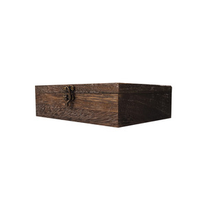Caja de almacenamiento rectangular de madera con tapa abatible, estilo vintage, para joyas, con tapa acrílica. - Product Image 3