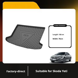 Tapis de coffre de voiture MRBULLS antidérapants en TPE avec motif en fibre de carbone 3D pour Skoda Fabia Rapid <span class=keywords><strong>Yeti</strong></span> 2008-2020, épaisseur 2 mm/3 mm, toutes saisons - Product Image 5