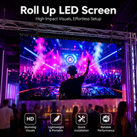 Écran LED flexible et enroulable ultra-fin P2 6 pleine couleur pour événements scéniques, expositions et publicité