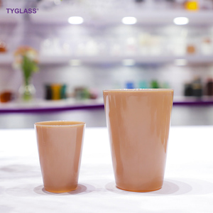 Vente <span class=keywords><strong>en</strong></span> gros, tasse à café 2025 <span class=keywords><strong>en</strong></span> verre borosilicaté rose opale opaque, tasse à thé et tasse à eau avec poignée - Product Image 1