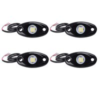Accessoires de voiture 2 "9w Single Pure White Blue Amber Color Off-road Led Rock Light Under the Car Led Rock Light for Truck