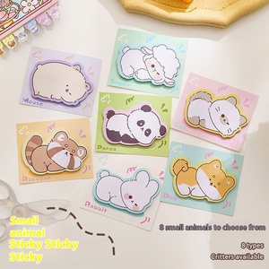 9*7.5cm 30 tờ động vật hình dễ thương tự dính ghi chú giá trị màu cao xé có thể dính giấy ghi chú bảng tin đặc biệt - Product Image 5