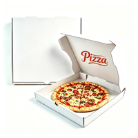 Boîte à pizza jetable écologique et recyclable de qualité alimentaire, personnalisable avec logo, blanche unie, de 8 à 20 pouces, pour restaurant, SP4589