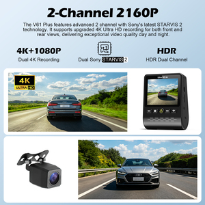 Cámara para Auto <span class=keywords><strong>HD</strong></span> IPS de 2.0 Pulgadas, DVR <span class=keywords><strong>4K</strong></span>+1080P con Wifi y GPS, Cámara de Doble Lente Delantera y Trasera, Dashcam <span class=keywords><strong>4K</strong></span> con Wifi y GPS - Product Image 2
