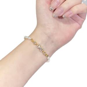 Bracelet en perles de haute qualité fait à la main de 5 à 6 mm, élégant pour Xiaomi, petit bracelet de princesse, nœud papillon, design non central, bijoux de charme - Product Image 5