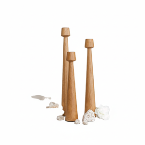 Bougeoirs de forme et de taille personnalisées Lot de 3 bougeoirs et supports élégants pour mariage et décoration intérieure - Product Image 1