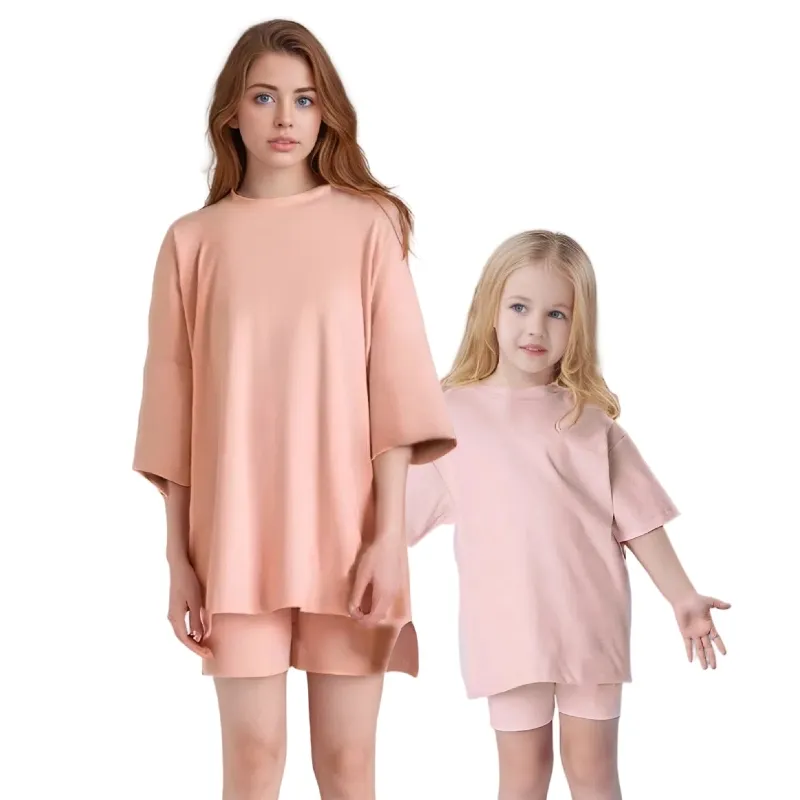 Wettbewerbs fähiger Preis Mutter Tochter T-Shirt Kleid Mama und ich Outfits Familien set