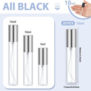 Travel Sample 1oz 30ml 15ml 10ml Empty Perfume Bottle Tube with Pump <b>Sprayer</b> for Perfume & Skin Care Serum Mini Size with Box - Product Image 2