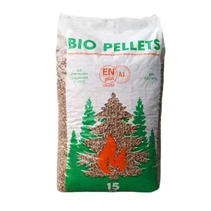 15kg Beutel Verpackung Kiefern-/Buchenholz pellets (Din plus / EN plus Holzpellets A1) bereit für den Export Österreich