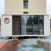 Maison conteneur modulaire intelligente et contemporaine en acier de 20 ou 40 pieds, préfabriquée de luxe pour bureau, studio ou chalet de vacances
