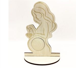 Cadre photo vertical personnalisé en bois artisanal créatif pour la commémoration de la naissance du bébé avec photo d'échographie - Product Image 6