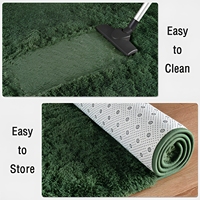 Tapis shaggy personnalisé en polyester à poils longs et moelleux pour salon, chambre et décoration intérieure