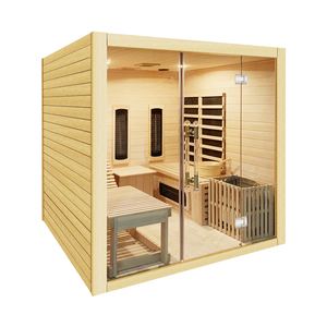 Sala de ducha de sauna de vapor húmedo y seco para 3 personas respetuosa con el medio ambiente - Product Image 2