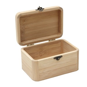 Caja de Almacenamiento de Bambú Rectangular con Cerradura, Caja para Té, Embalaje para el Hogar, Color Sólido - Product Image 5
