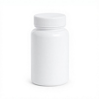 Flacon de médicament rond blanc vide de 90 cc avec bouchon à vis, emballage pharmaceutique, flacon en plastique pour pilules