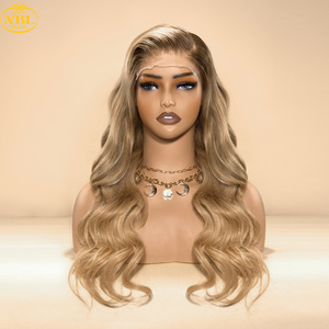 Lusso 14-30 pollici HD chiusura in pizzo parrucche con 4/27 biondo marrone <span class=keywords><strong>chiaro</strong></span> evidenziazione lunghi <span class=keywords><strong>capelli</strong></span> umani lisci grezzi prezzo all'ingrosso - Product Image 1