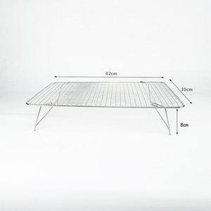 304 Stainless Steel Baking Rack 42x30x8cm Foldable Oven Safe Dishwasher Safe For Cake Cookie Drying - Product Image 1