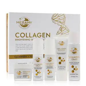 Private Label 100% Organic Skin Care Set Natural Hidratante Iluminador colágeno cuidado facial Set