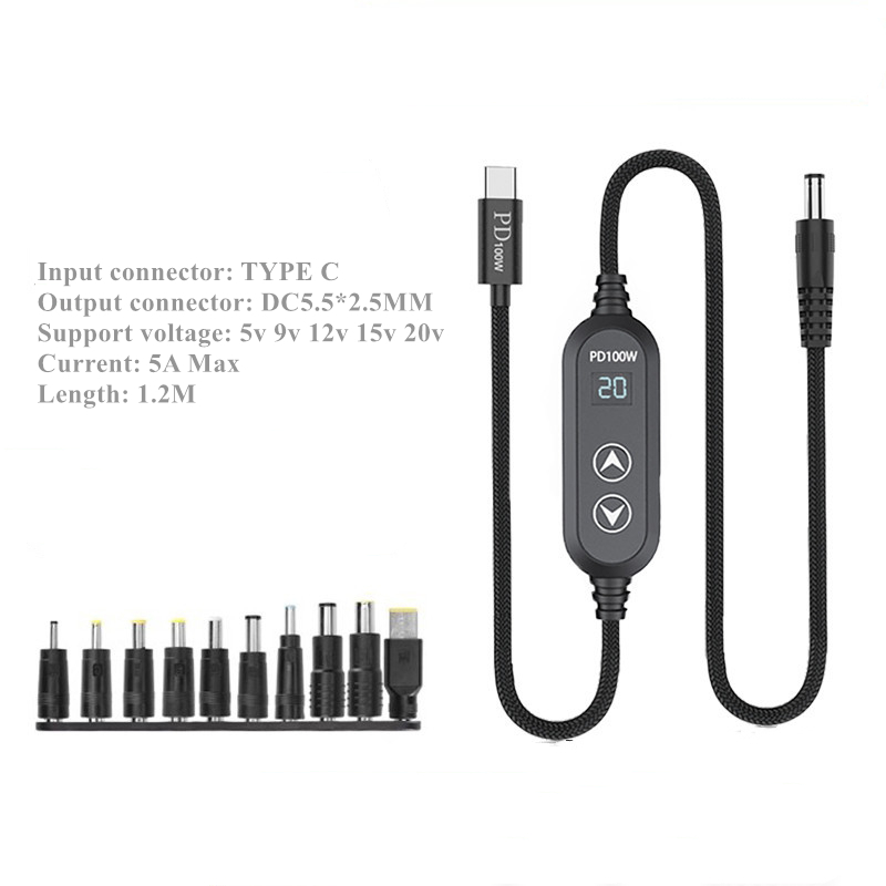 Black - with 10 adapters