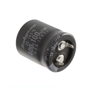 Distribuidor Autorizado 400HXG100MEFCSN22X25 Condensador de Aluminio 100uF 20% 400V SNAP TH 100 uF Condensador de Orificio Pasante - Product Image 1