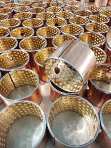 JFB شركة مصنعة للجلبة ثنائية المعدن بطانات معدنية مزدوجة ملفوفة مع فتحات زيت أخدود لجرار الشاحنات حفارة السيارات - Product Image 4