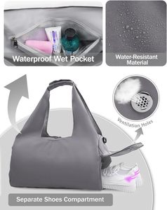 Free sample Dry and <b>Wet</b> Separation Fitness <b>Swimming</b> Sports <b>Bag</b> Customized logo Capacity Waterproof Waterproof Travel Yoga <b>Bag</b> - Product Image 2